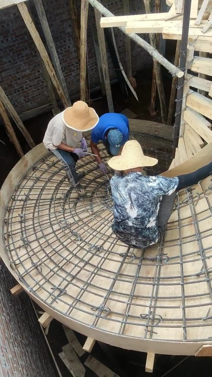 旋转楼梯 木工工艺 钢筋工