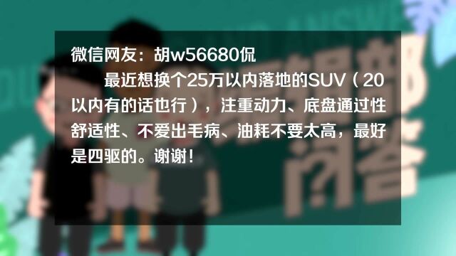 25万买什么SUV?