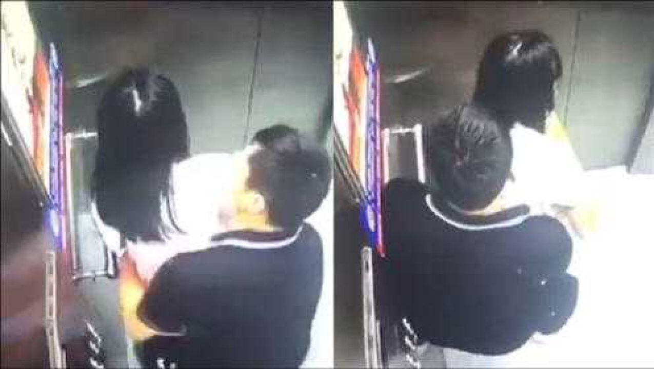 监拍：合肥一男子电梯内两次猥亵13岁女孩，还威胁女孩不许报警_高清