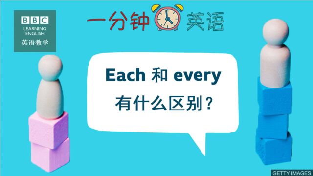 BBC一分钟英语:表“每个”,用 each 还是 every?