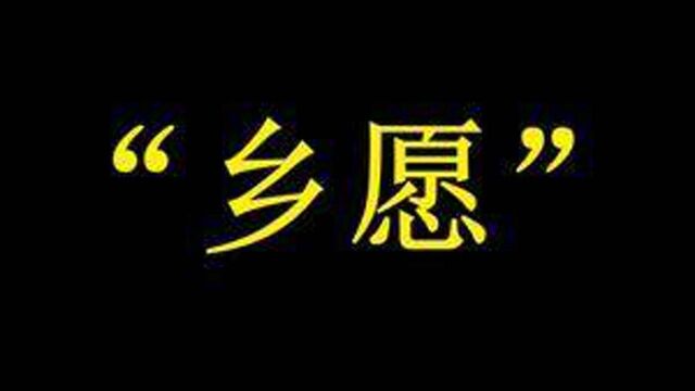 何为乡愿很多人说国民劣根性