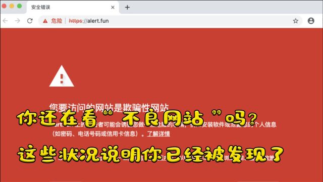 你还在看“不良网站”吗?如果手机出现这些状况,说明你已经被发现了