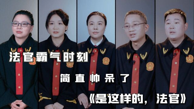 《是这样的,法官》法官霸气时刻,简直帅呆了