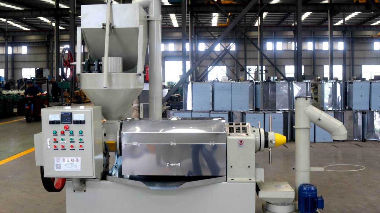 实拍:青江榨油机6yl-145l螺旋榨油机