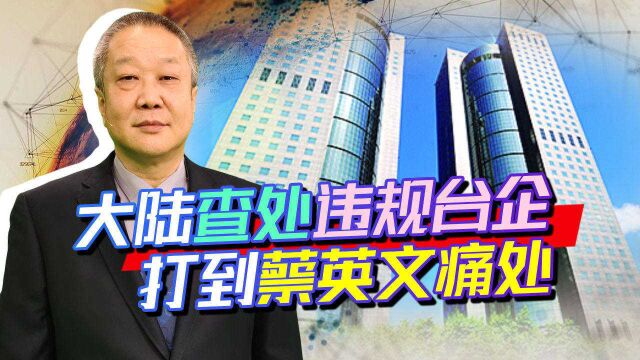 大陆查处违规台企,蔡英文罕见公开发声,果然打到“台独”痛处!