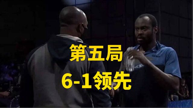 世乒赛1/4决赛:莫雷高德vs阿鲁纳 第五局 阿鲁纳61领先