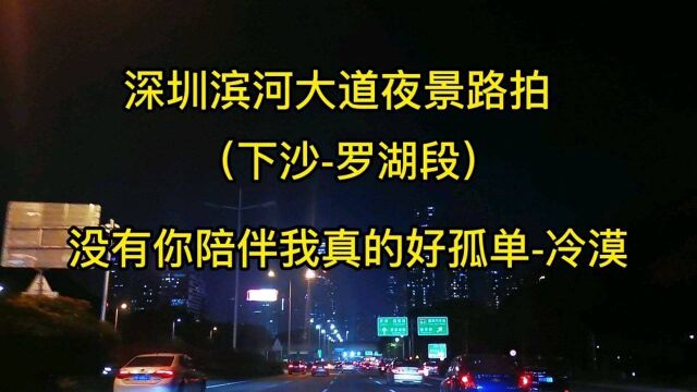 深圳滨河大道夜景路拍(下沙罗湖段)