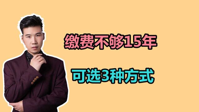 养老保险还能一次性补缴吗?缴费不够15年,3种方式可选