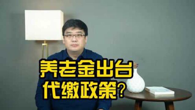 2022养老金出台代缴政策?人人都能享受福利了?