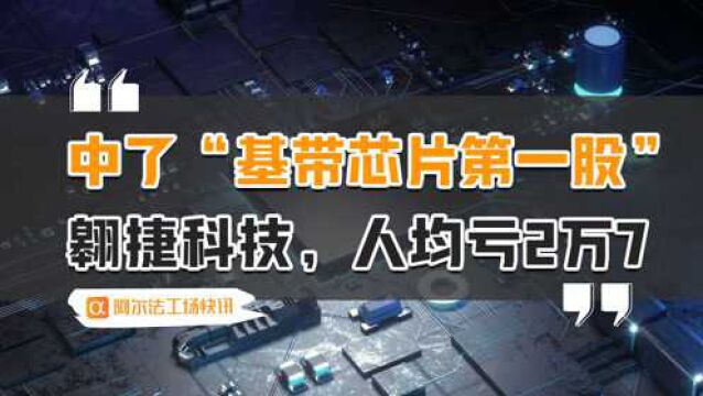 中了“基带芯片第一股”翱捷科技,人均亏2万7