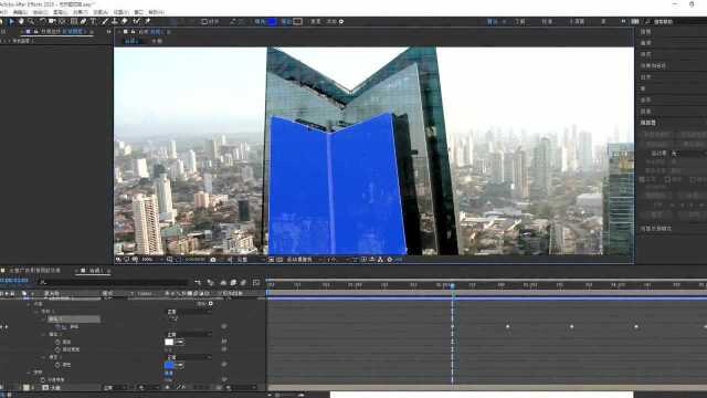 AE大楼广告影像跟踪效果制作2