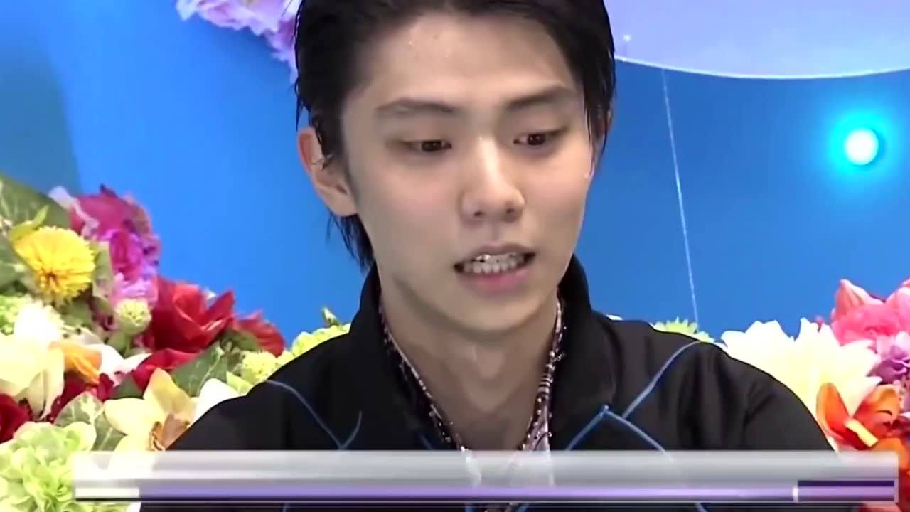 羽生結弦,失誤不甘心的可可愛愛名場面_騰訊視頻