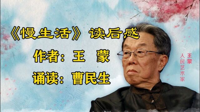 《慢生活》王蒙之作读后感(民生乐谈)