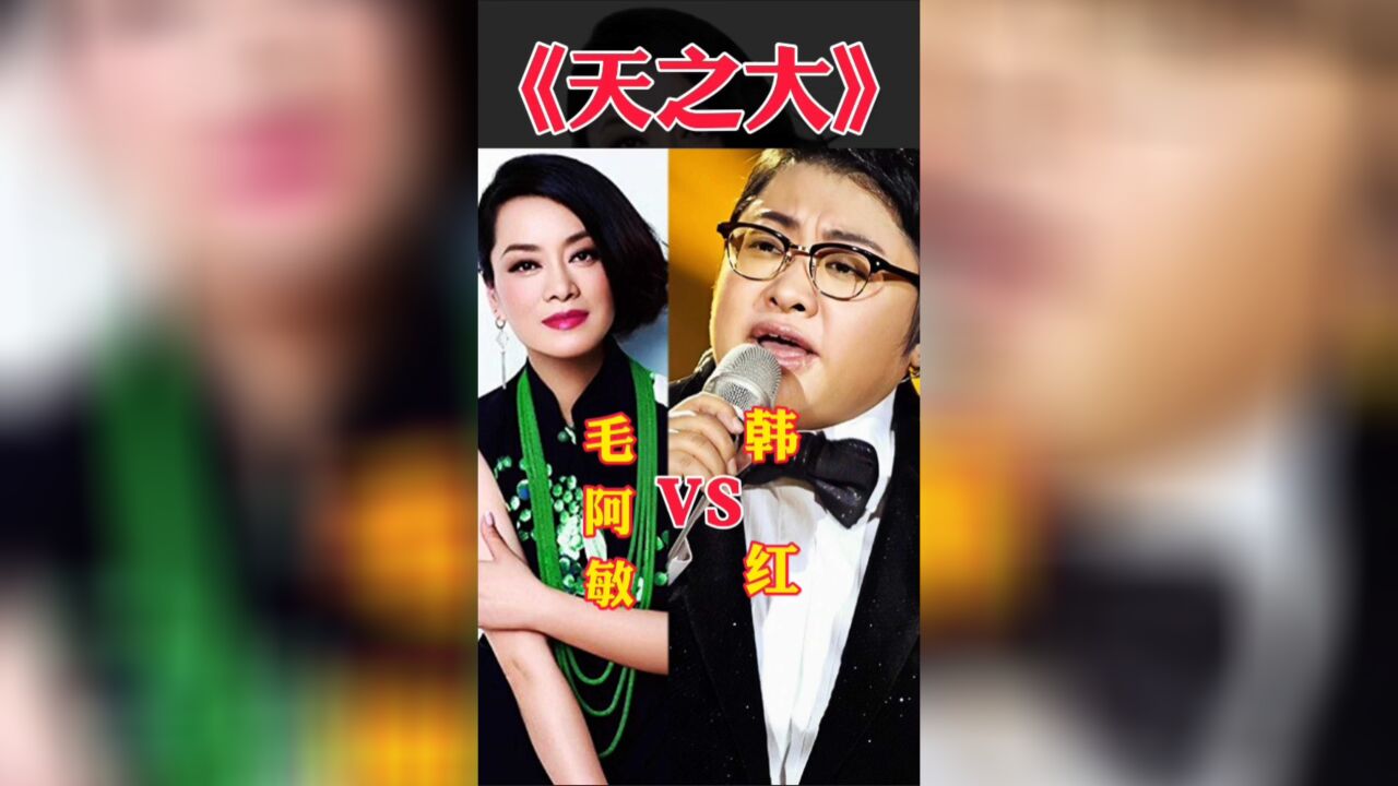 当毛阿敏与韩红同唱一首《天之大》你更喜欢谁的演唱呢?