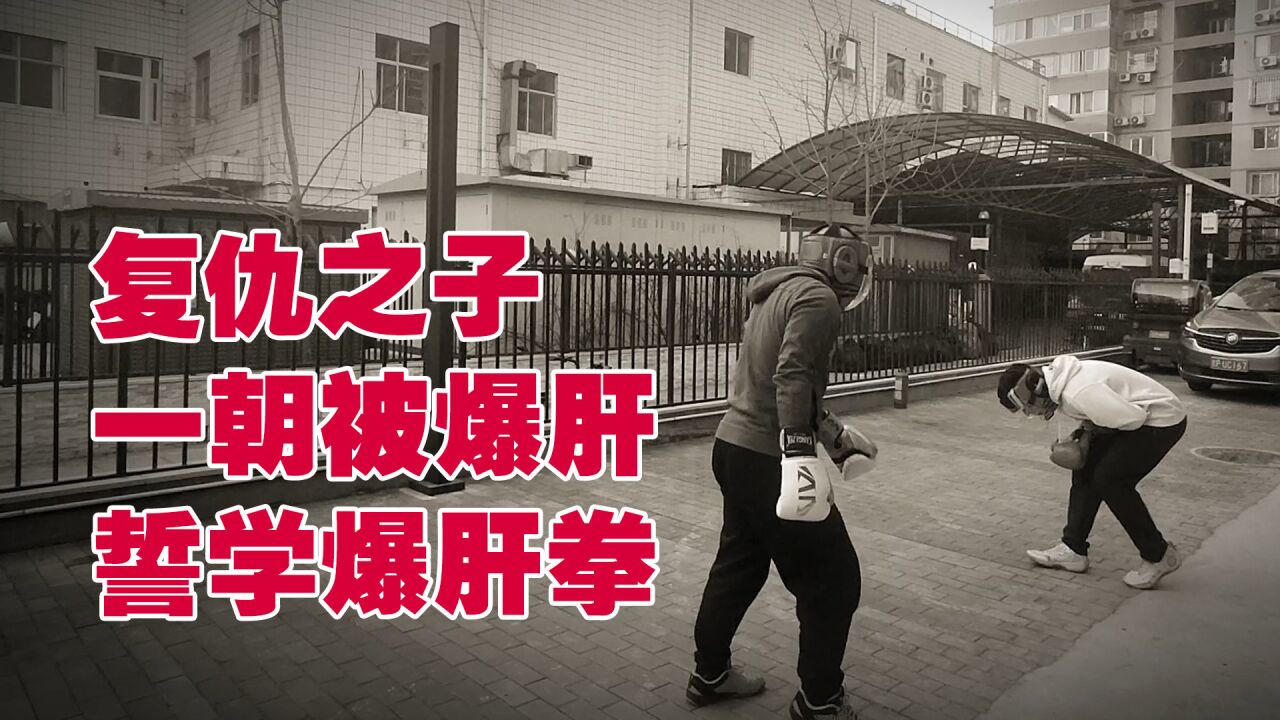 儿子被老爸拳击爆肝!马上学起爆肝拳