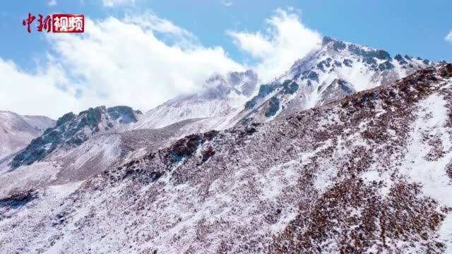 航拍春日祁连山:难得一见的高海拔雪峰与云海