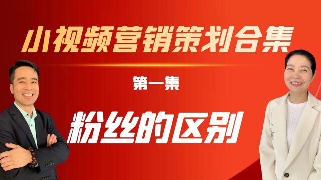 粉丝的区别,小视频营销策划合集.关注持续更新更多小视频策划营销知识.