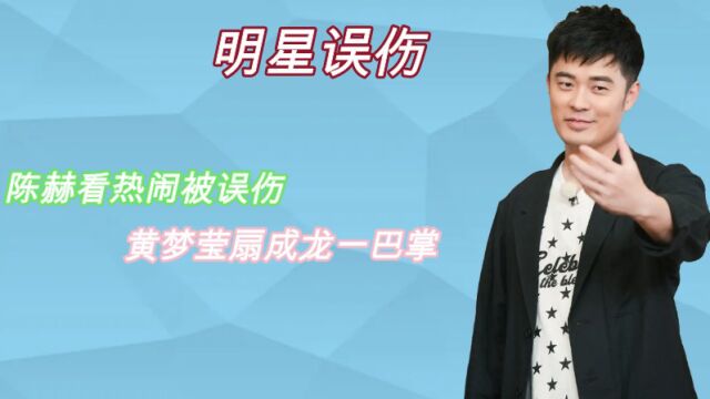 明星的误伤瞬间:陈赫看热闹被误伤,黄梦莹直接扇成龙一巴掌