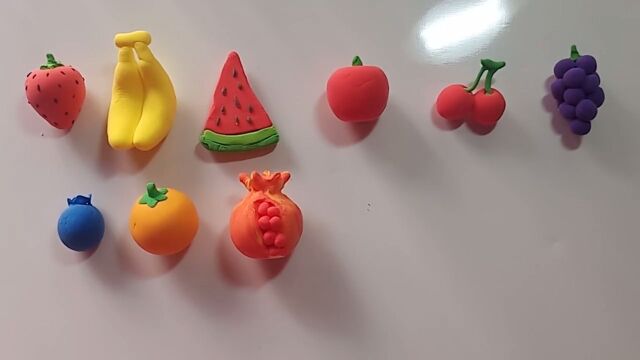 橡皮泥简单水果图片