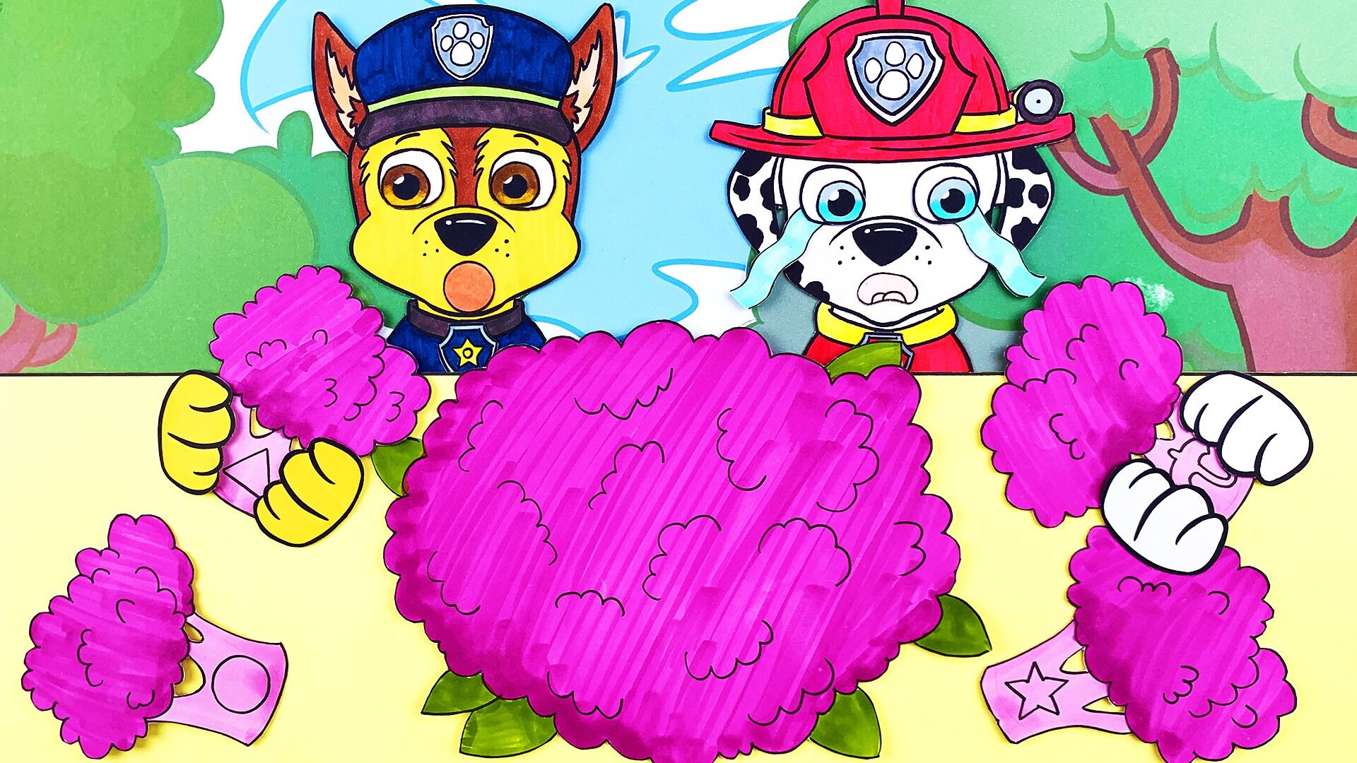 童心手绘定格动画手绘定格动画汪汪队阿奇不吃蔬菜吃一些蔬菜营养才会