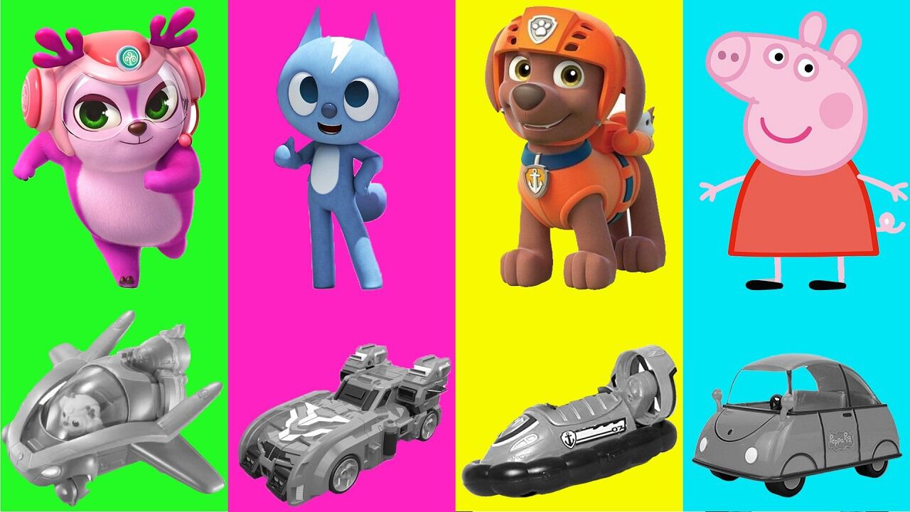 花样玩具屋 赛车比赛,帮助小猪佩奇和无敌鹿战队,汪汪队的赛车恢复