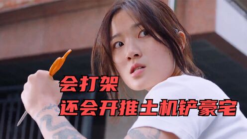韩国2022犯罪片《推土机少女》为父亲报仇，17岁女孩怒铲仇家豪宅