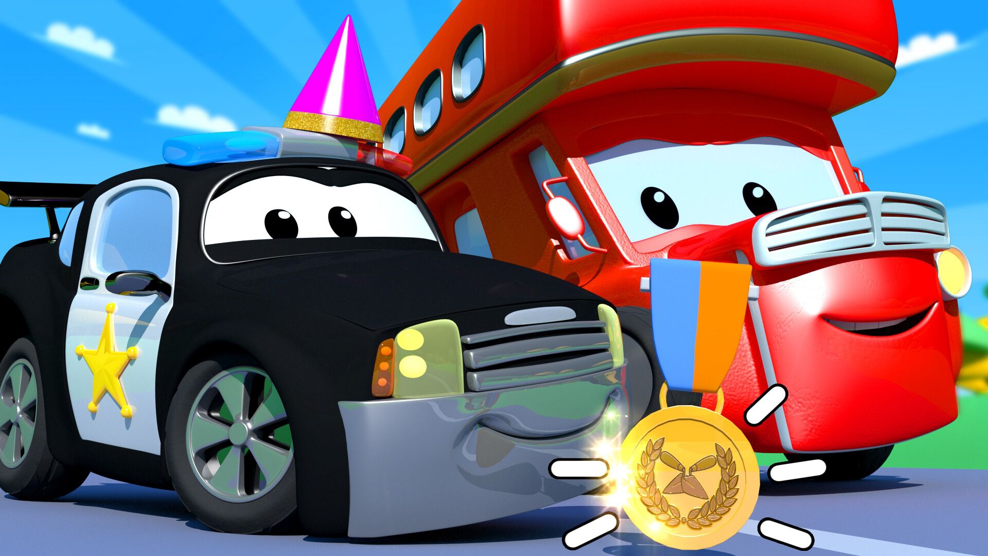 汽车城之超级变形卡车第168集花车巡游和飞机卡车