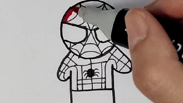 蜘蛛侠简笔画