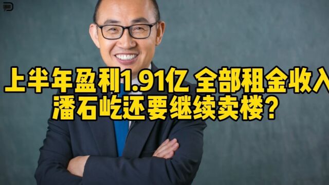 上半年营收8.96亿,净利润1.91亿,潘石屹继续卖楼