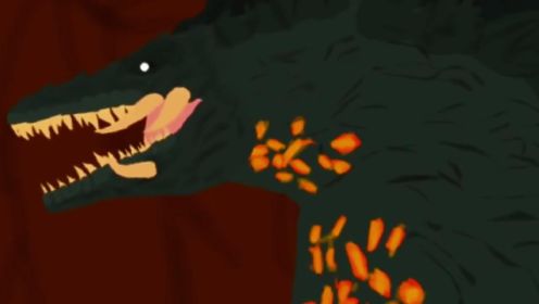哥斯拉动画系列：哥斯拉大战碧奥兰蒂，在战斗中哥斯拉吃大亏，觉醒后完虐对手！
