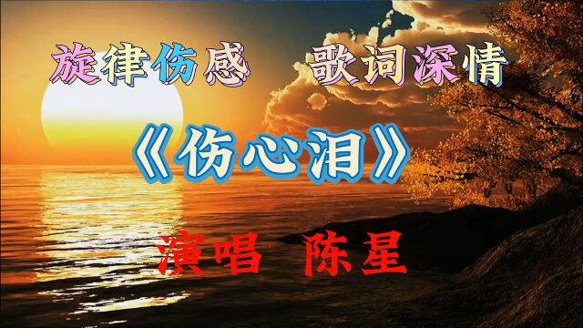 陈星《伤心泪》歌曲旋律伤感,歌声深情感人