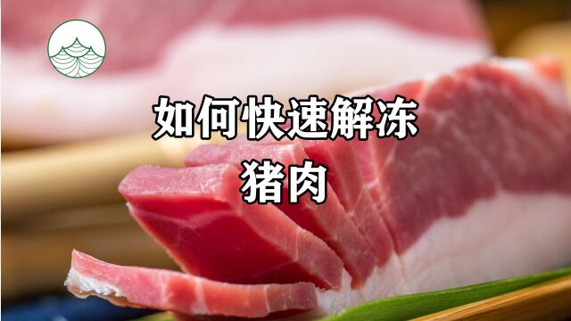 如何快速解冻猪肉