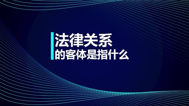 初级会计职称考试知识点:法律关系的客体指的是什么?