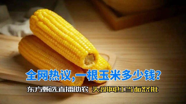 东方甄选直播助农,头部网红当面怒批!一根玉米多少钱?全网热议