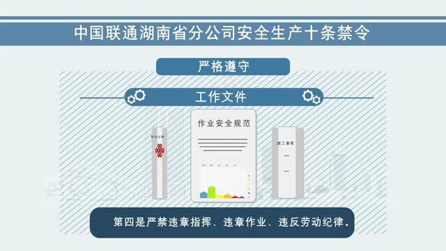 中国联通湖南省分公司安全生产十条禁令