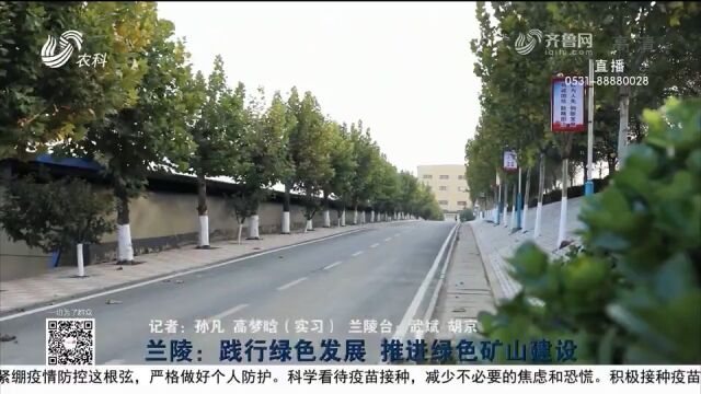 兰陵:践行绿色发展,推进绿色矿山建设