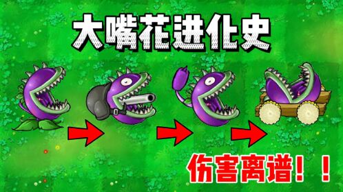 【植物大战僵尸】:大嘴花的进化史,最后一个伤害真的离谱!