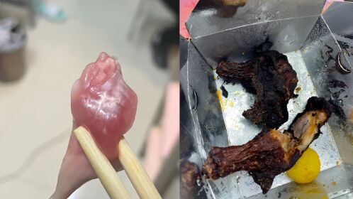 炸鸡没熟的照片图片