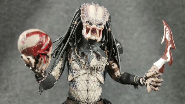 头雕精致配件多!NECA 7寸 铁血战士2 P2 豪华版 萨满铁血战士 