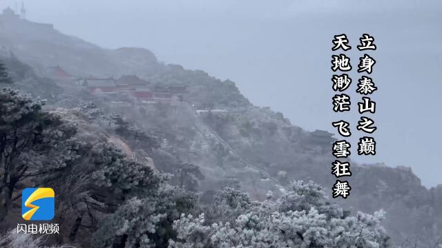 泰山迎来2023年首场降雪!一同感受雪之圣洁 山之肃穆