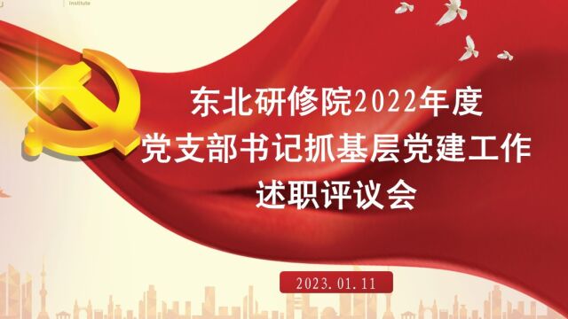 东北研修院2022年度党支部书记抓基层党建工作述职评议会