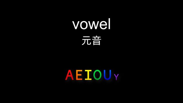 vowel元音 vs consonant辅音「四六级英语单词」