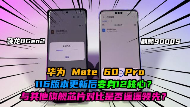 华为Mate60Pro版本更新后变身12核心?旗舰手机芯片性能对比!