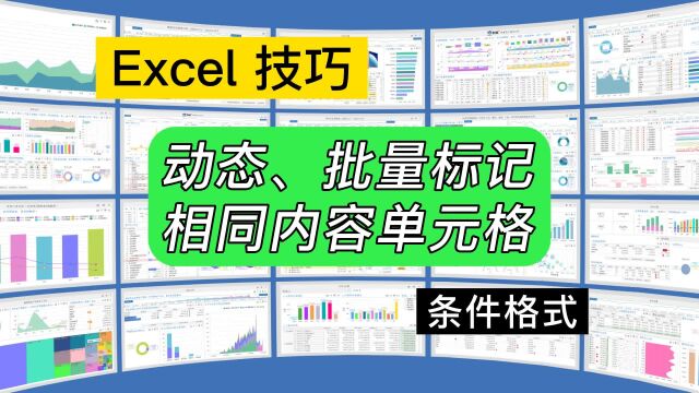 第209期Excel技巧:动态、批量标记相同内容单元格