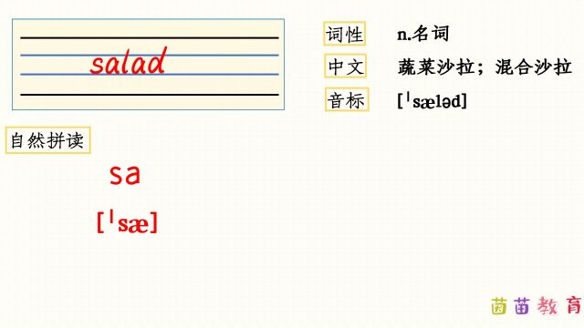 自然拼读:salad
