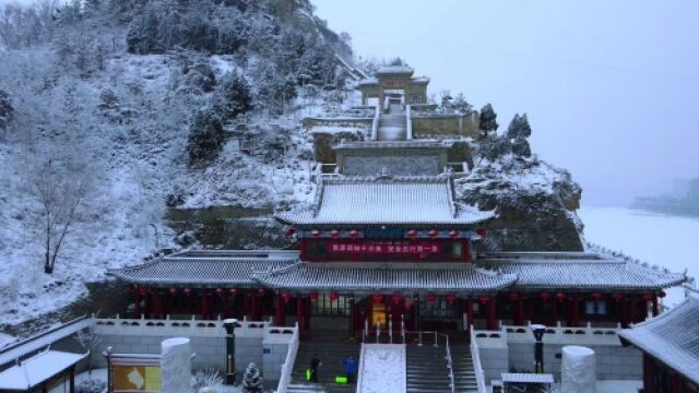 【航拍榆林】听,雪落的声音!古亭飞檐与白雪的浪漫撞个满怀