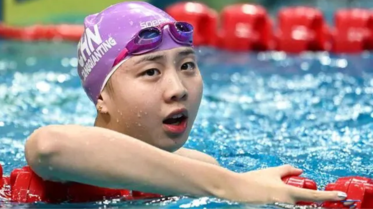 游泳项目第五金!唐钱婷女子50米蛙泳项目夺冠 被网友称潜艇