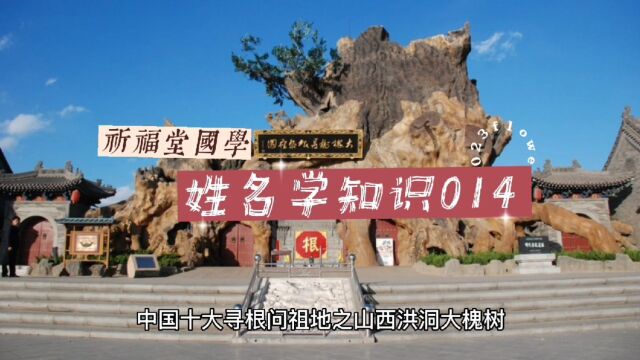 你的祖先在哪里?祈福堂国学文化,寻根问祖之山西洪洞大槐树