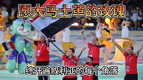 在杭州亚运会开幕式，当叙利亚代表团缓缓入场时，我真的泪目了