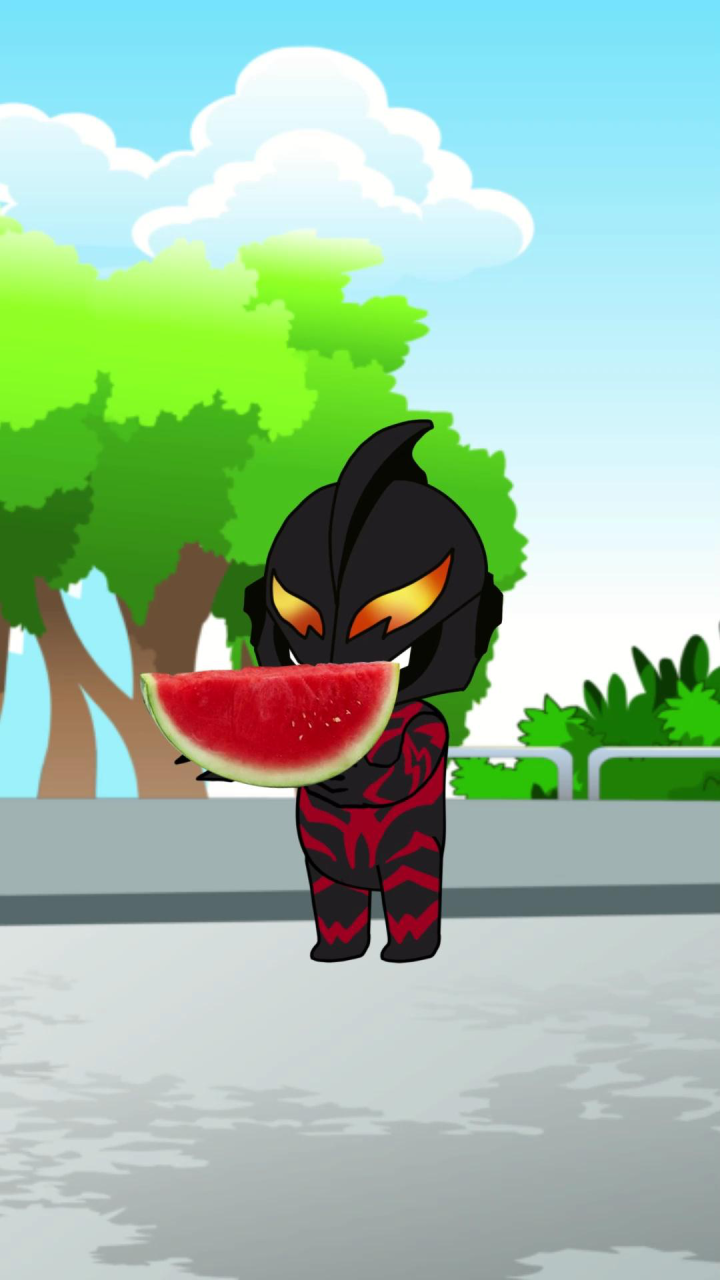 奥仔:奥特曼吃西瓜